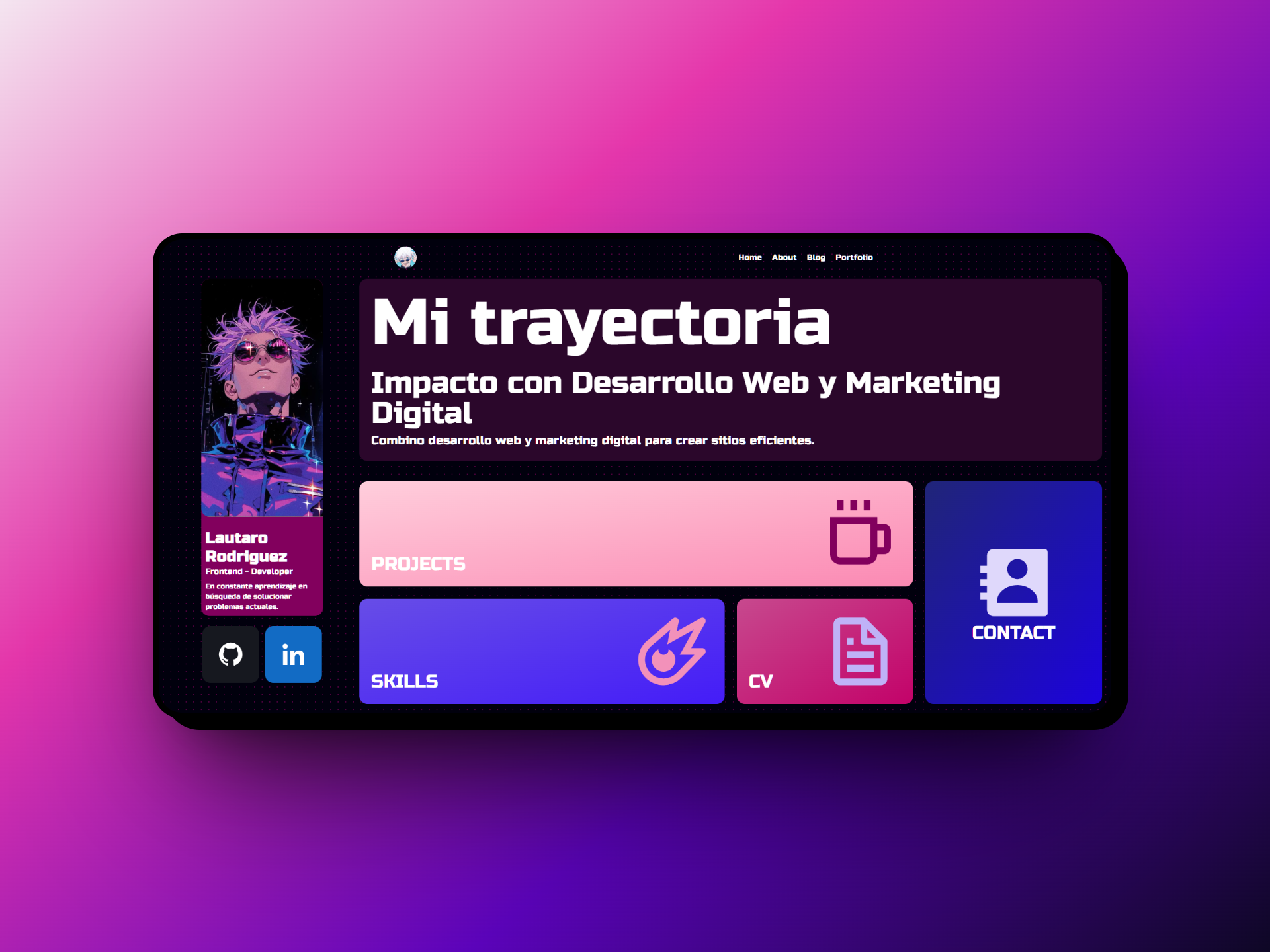 Screenshot Portfolio Lautaro Rodriguez